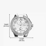 Guess Mini Prism Diamonds Silver Dial Silver Steel Strap Watch for Women - W12638L1 Authentic Buy Shop Now