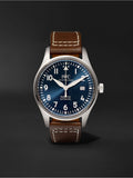 IWC Pilot's Mark XVIII Le Petit Prince Blue Dial Brown Leather Strap Watch for Men - IW327004 Authentic Buy Shop Now