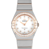 Omega Constellation Quartz Diamonds Mother of Pearl Dial Two Tone Steel Strap Watch for Women - 131.25.25.60.55.001 Authentic Buy Shop Now