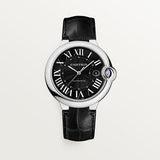 Cartier Ballon Bleu De Cartier Black Dial Black Leather Strap Watch for Men - WSBB0003 Authentic Buy Shop Now