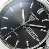 Tag Heuer Carrera Day Date Automatic Black Dial Silver Steel Strap Watch for Men - WBN2010.BA0640 Authentic Buy Shop Now