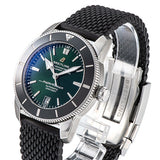 Breitling Superocean Heritage B20 Automatic 42 Green Dial Black Mesh Bracelet Watch for Women - AB2010121L1S1 Authentic Buy Shop Now