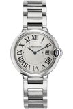 Cartier Ballon Bleu De Cartier Silver Dial Silver Steel Strap Watch for Women - W69011Z4 Authentic Buy Shop Now