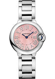 Cartier Ballon Bleu de Cartier Pink Dial Silver Steel Strap Watch for Women - W6920038 Authentic Buy Shop Now