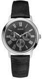 Guess Wafer Analog Black Dial Black Leather Strap Watch For Men - W70016G1 Authentic Buy Shop Now