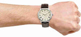 Guess Wafer Quartz White Dial Brown Leather Strap Watch For Men - W70016G2 Authentic Buy Shop Now