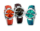 Gucci Interlocking G Quartz Orange Dial Orange Leather Strap Watch For Women - YA133316 Authentic Buy Shop Now