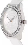 Guess Rosette Analog White Dial White Leather Strap Watch For Women - W75043L1 Authentic Buy Shop Now