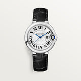Cartier Ballon Bleu De Cartier Silver Dial Black Leather Strap Watch for Women - WSBB0030 Authentic Buy Shop Now