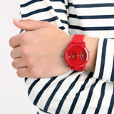 Tommy Hilfiger Denim Red Dial Red Rubber Strap Watch for Men - 1791557 Authentic Buy Shop Now