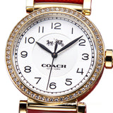 Coach Madison White Dial Red Leather Strap Watch for Women - 14502400 Authentic Buy Shop Now