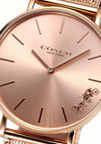 Coach Perry Rose Gold Dial Rose Gold Mesh Bracelet Watch for Women - 14503343 Authentic Buy Shop Now