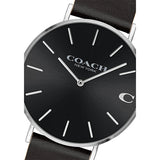 Coach Charles Black Dial Black Leather Strap Watch for Men - 14602149 Authentic Buy Shop Now