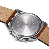 Coach Kent Chronograph Blue Dial Brown Leather Strap Watch for Men - 14602560 Authentic Buy Shop Now