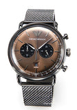 Emporio Armani Aviator Brown Dial Grey Mesh Bracelet Watch For Men - AR11141 Authentic Buy Shop Now