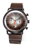 Emporio Armani Aviator Chronograph Grey Dial Brown Mesh Bracelet Watch For Men - AR11169 Authentic Buy Shop Now