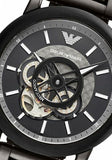 Emporio Armani Meccanico Automatic Black Dial Black Steel Strap Watch For Men - AR60010 Authentic Buy Shop Now