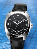 Gucci GG2570 Quartz Black Dial Black Leather Strap Watch For Men - YA142307 Authentic Buy Shop Now