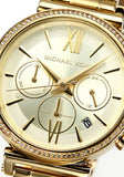 Michael Kors Sofie Chronograph Quartz Gold Dial Gold Steel Strap Watch For Women - MK6559 Authentic Buy Shop Now
