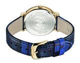 Versace V-Circle Black Dial Blue Leather Strap Watch for Women - VE8100218 Authentic Buy Shop Now