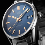 Tag Heuer Carrera Quartz Blue Dial Blue Calfskin Leather Strap Watch for Women - WAR1112.FC6391 Authentic Buy Shop Now