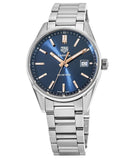 Tag Heuer Carrera Quartz Blue Dial Silver Steel Strap Watch for Women - WAR1112.BA0601 Authentic Buy Shop Now