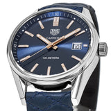 Tag Heuer Carrera Quartz Blue Dial Blue Calfskin Leather Strap Watch for Women - WAR1112.FC6391 Authentic Buy Shop Now