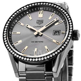 Tag Heuer Carrera Quartz Diamonds Black Dial Black Steel Strap Watch for Women - WAR1115.BA0602 Authentic Buy Shop Now