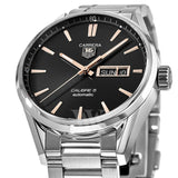 Tag Heuer Carrera Calibre 5 Automatic Black Dial Silver Steel Strap Watch for Men - WAR201C.BA0723 Authentic Buy Shop Now