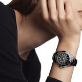 Chanel J12 Quartz Black Dial Black Steel Strap Watch for Women - J12 H5695 Authentic Buy Shop Now