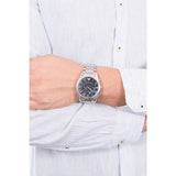 Emporio Armani Valente Chronograph Quartz Black Dial Silver Steel Strap Watch For Men - AR11083 Authentic Buy Shop Now