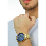 Maserati SFIDA Analog Blue Dial Gold Stainless Steel Watch For Men - R8873640008 Authentic Buy Shop Now