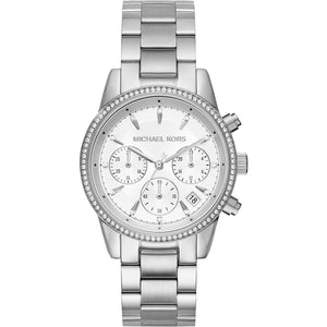 Michael Kors Ritz Silver Dial Silver Steel Strap Watch for Women - MK6428 Authentic Buy Shop Now