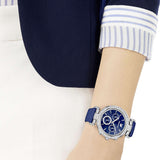 Swarovski Era Journey Blue Dial Blue Leather Strap Watch for Women - 5479239 Authentic Buy Shop Now