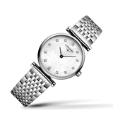 Longines La Grande Classique Diamonds White Dial Silver Steel Strap Watch for Women - L4.209.4.87.6 Authentic Buy Shop Now