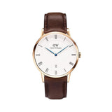 Daniel Wellington Dapper York White Dial Brown Leather Strap Watch For Men - DW00100085 Authentic Buy Shop Now