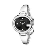 Gucci Guccissima Black Dial Silver Steel Strap Watch For Women - YA134301 Authentic Buy Shop Now