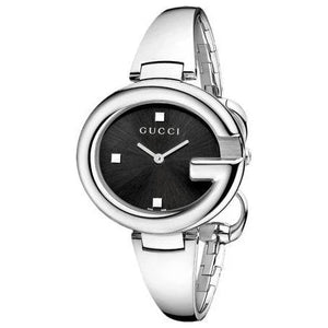 Gucci Guccissima Black Dial Silver Steel Strap Watch For Women - YA134301 Authentic Buy Shop Now