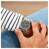 Emporio Armani Classic Quartz Grey Dial Silver Steel Strap Watch For Men - AR11134 Authentic Buy Shop Now