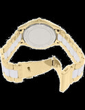 Michael Kors Slim Runway Quartz White Dial Two Tone Steel Strap Watch For Women - MK4295 Authentic Buy Shop Now
