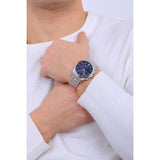 Emporio Armani Chronograph Blue Dial Silver Steel Strap Watch For Men - AR11528 Authentic Buy Shop Now