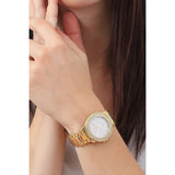 Guess Crown Jewel Diamonds White Dial Gold Steel Strap Watch for Women - GW0410L2 Authentic Buy Shop Now