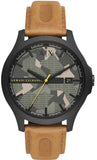 Armani Exchange Hampton Chronograph Green Dial Brown Leather Strap Watch For Men - AX2412 Authentic Buy Shop Now