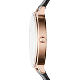 Emporio Armani Kappa Quartz Black Dial Black Leather Strap Watch For Women - AR11064 Authentic Buy Shop Now
