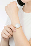 Emporio Armani Rosa Quartz Mother of Pearl White Dial Rose Gold Steel Strap Watch For Women - AR11355 Authentic Buy Shop Now