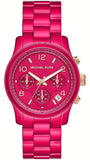 Michael Kors Runway Chronograph Limited Edition Pink Dial Pink Steel Strap Watch for Women - MK7478LE Authentic Buy Shop Now