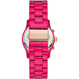 Michael Kors Runway Chronograph Limited Edition Pink Dial Pink Steel Strap Watch for Women - MK7478LE Authentic Buy Shop Now