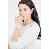 Swarovski Crystal Flower Grey Dial Grey Leather Strap Watch for for Women - 5552424 Authentic Buy Shop Now