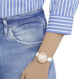 Swarovski Crystalline Pure White Dial White Leather Strap Watch for Women - 5376083 Authentic Buy Shop Now