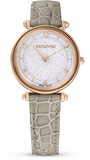 Swarovski Crystalline Wonder Silver Dial Beige Leather Strap Watch for Women - 5656899 Authentic Buy Shop Now